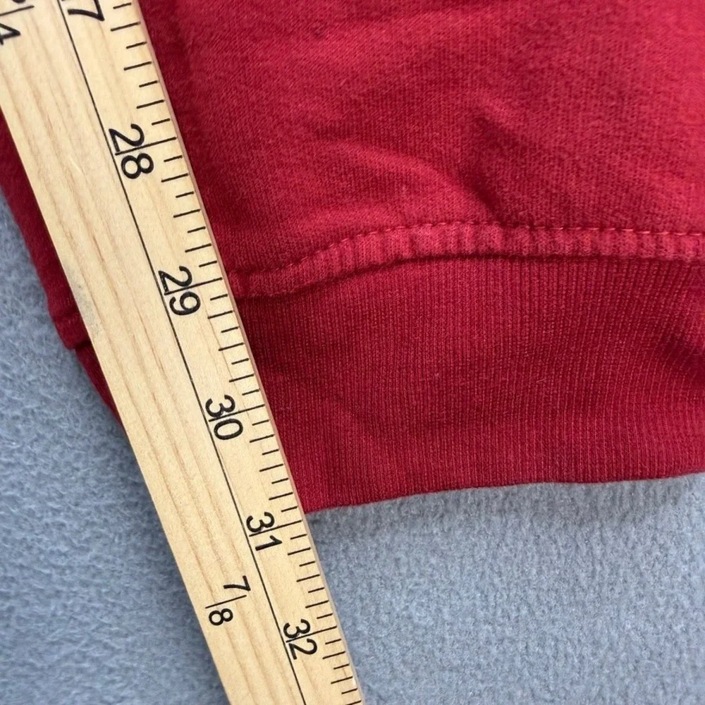 True Religion Jogger Sweatpants Tapered Fleece XL Red Horseshoe Logo Athletic